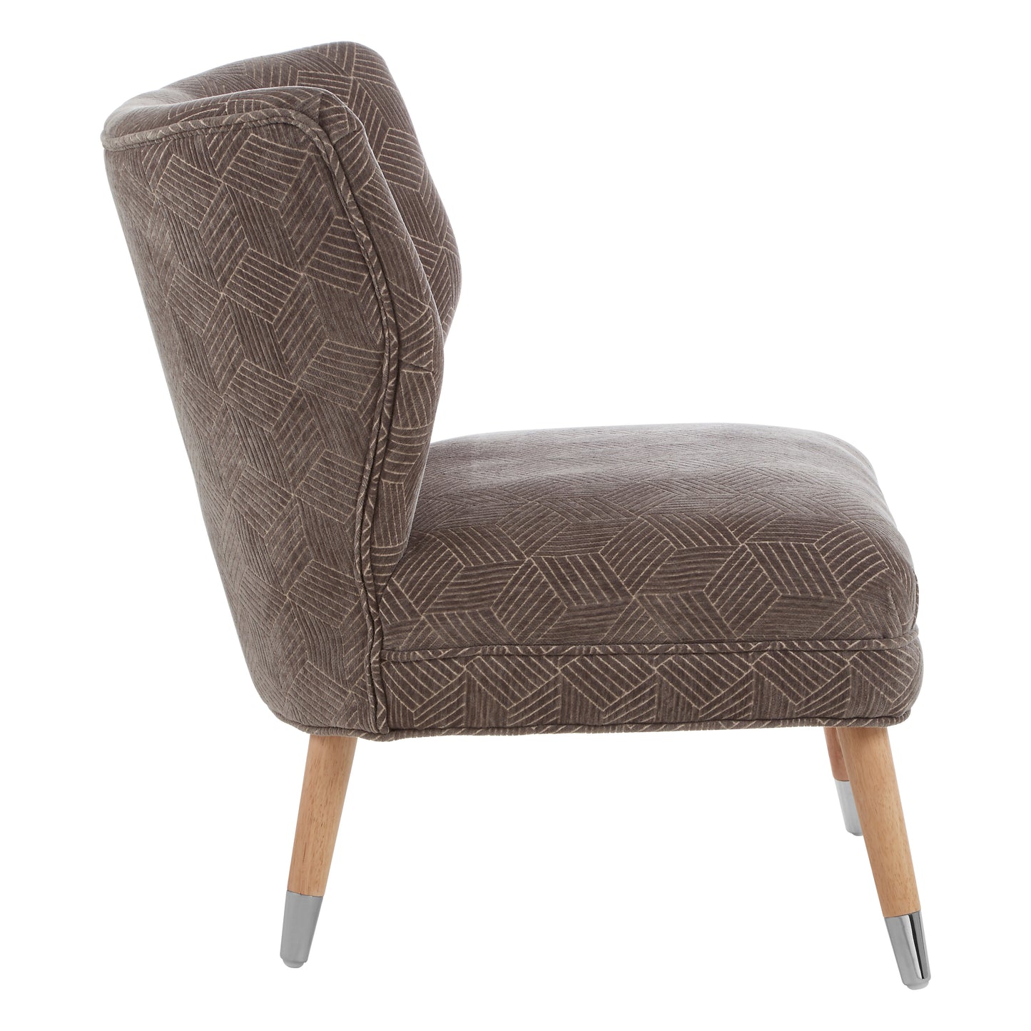 Regents Park Grey Chenille Wingback Chair