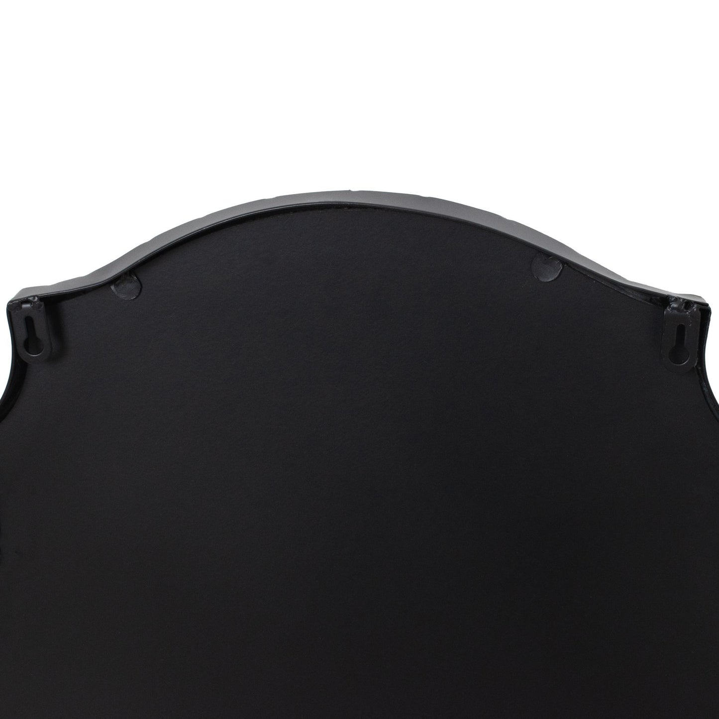 Matt Black Ornate Curved Mirror