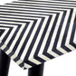 Boho Black and White Wooden Console Table