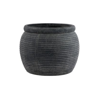 Amalfi Grey  Rimmed Plant Pot