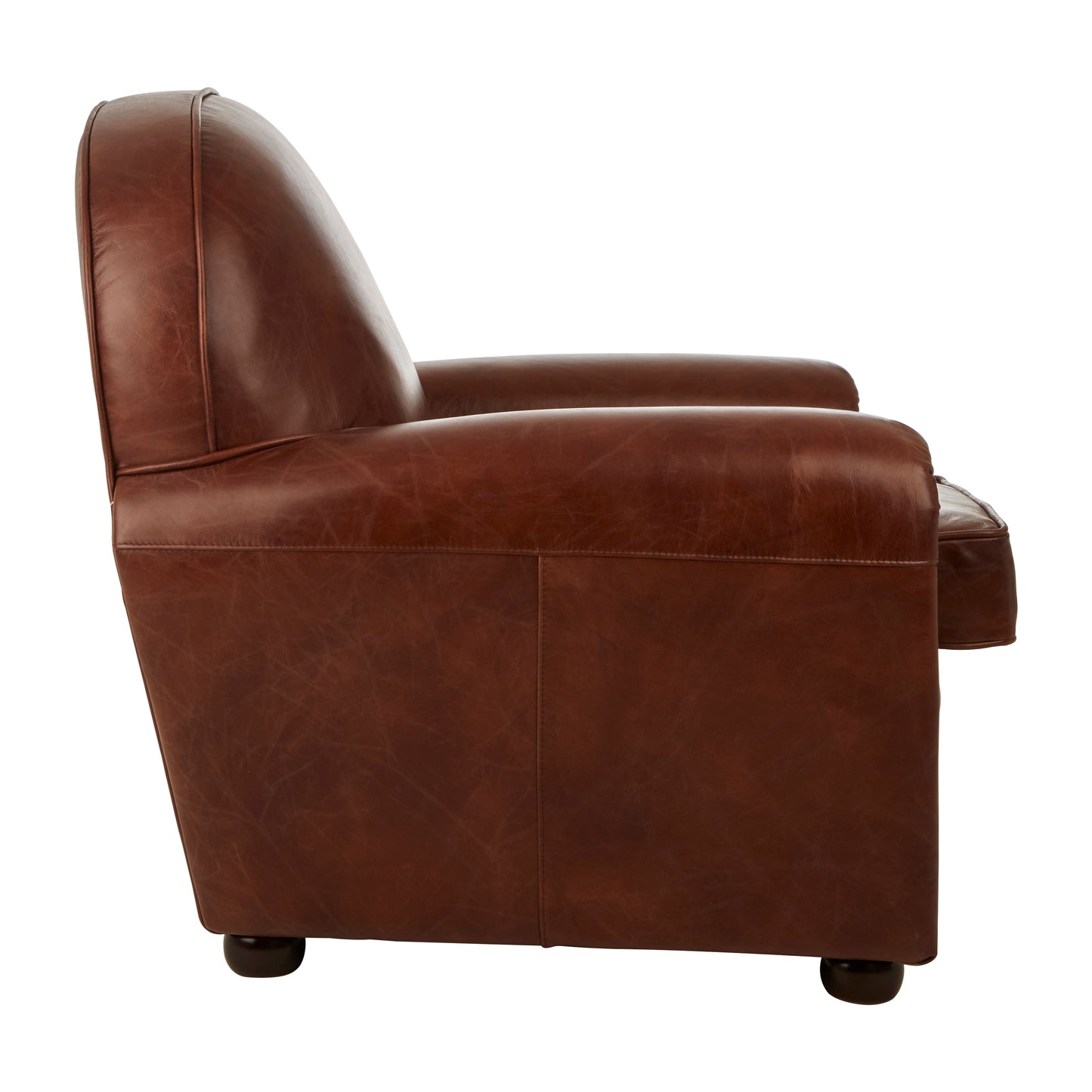 Victor Coffee Leather Classic Armchair