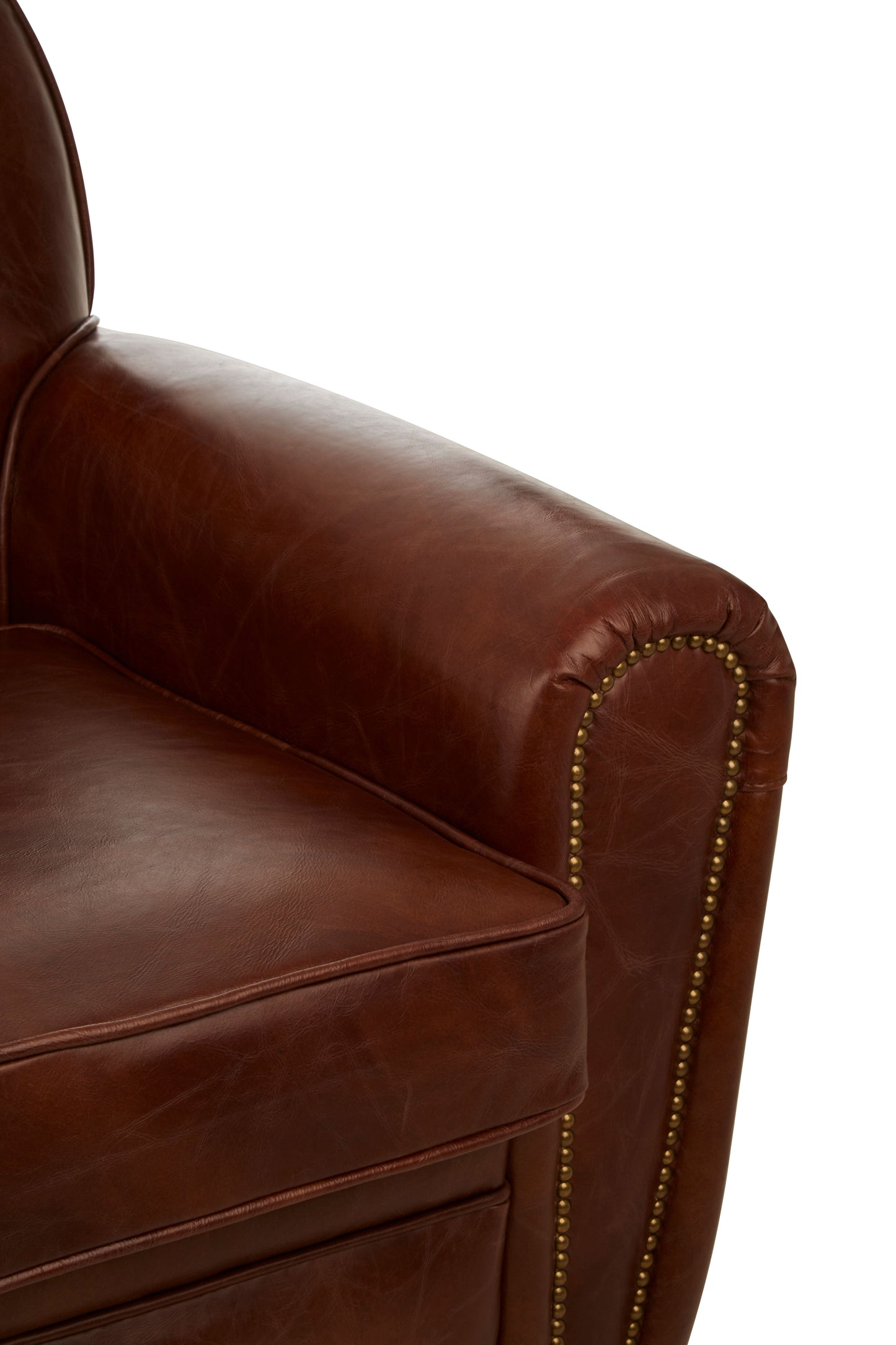 Victor Coffee Leather Classic Armchair