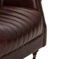 Victor Coffee Leather Winged Armchair