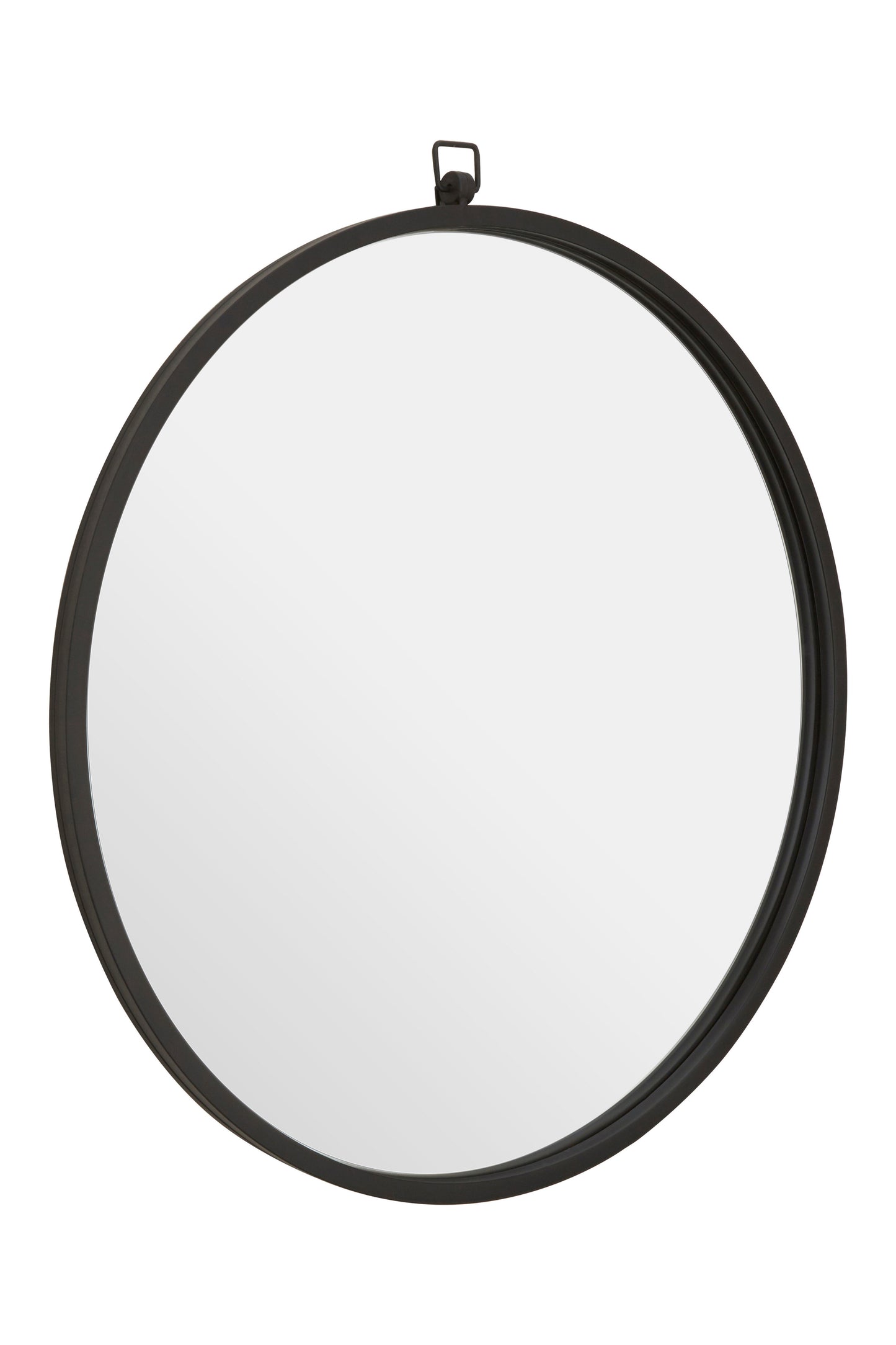 Jacen Black Metal Frame Round Wall Mirror