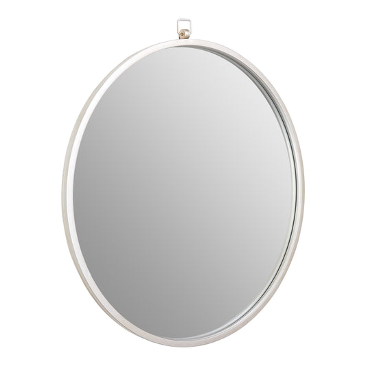 Jacen Silver Metal Frame Round Wall Mirror