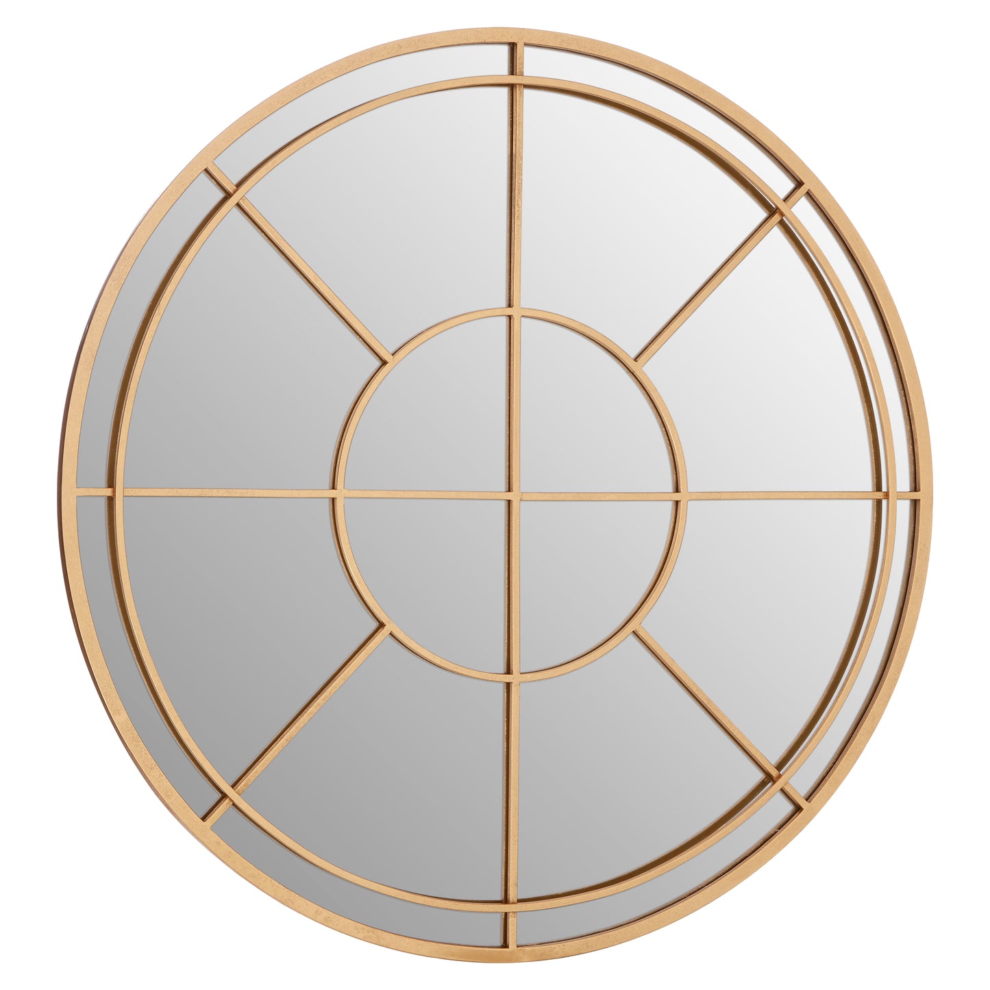 Beauly Gold Finish Round Wall Mirror