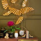 Zania Warm Gold Finish Leaf Art