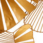 Zania Warm Gold Finish Leaf Art