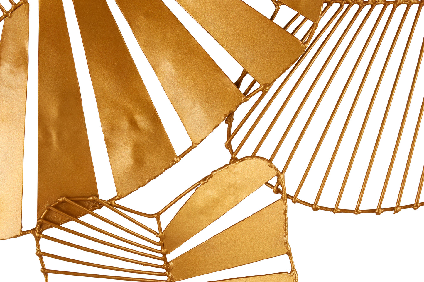 Zania Warm Gold Finish Leaf Art