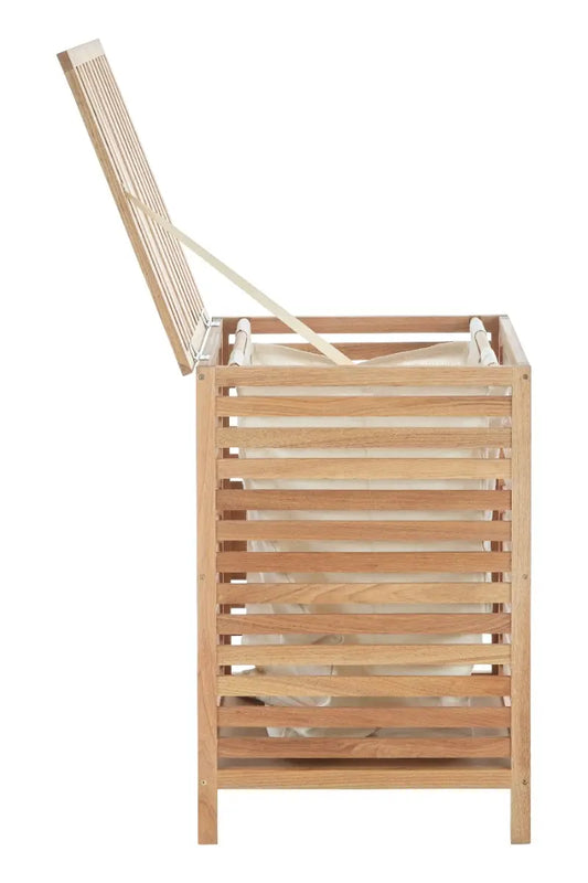 Walnut Wood Laundry Hamper