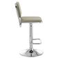 Stockholm Light Grey Seat And Chrome Base Bar Stool