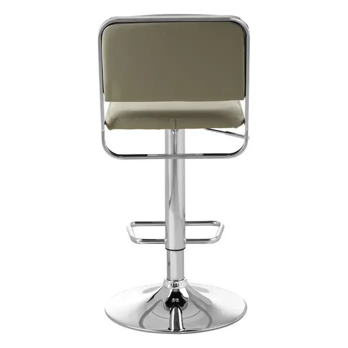 Stockholm Light Grey Seat And Chrome Base Bar Stool