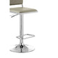 Stockholm Light Grey Seat And Chrome Base Bar Stool