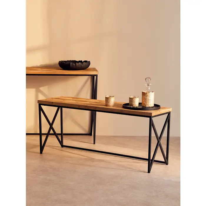 KICKFORD COFFEE TABLE WITH BLACK IRON FRAME by Perfected