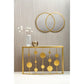 Farran Gold Finish Console Table With Mirror