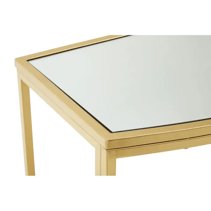 Farran Gold Finish Console Table With Mirror