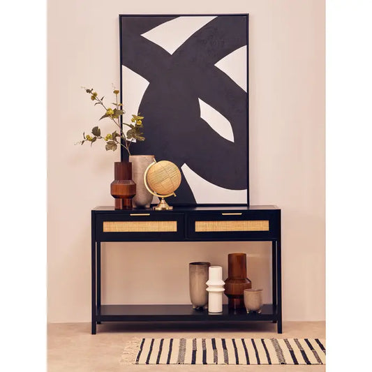 SHERMAN BLACK WOOD CONSOLE TABLE by Perfected