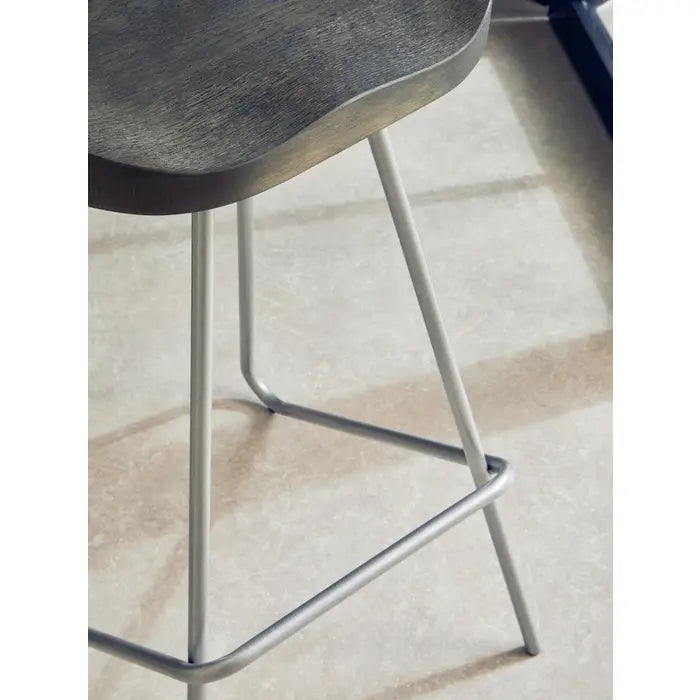 Distric Silver Metal Frame Bar Stool by Perfected