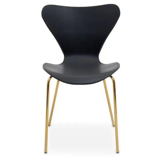 LAILA DINING CHAIR WITH BLACK SEAT by Perfected