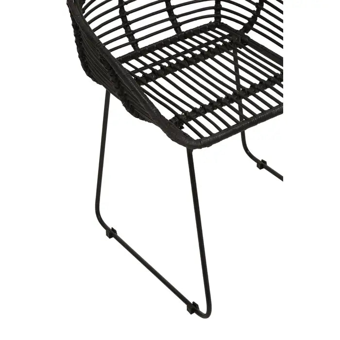 LAGOM BLACK NATURAL RATTAN CHAIR by Perfected