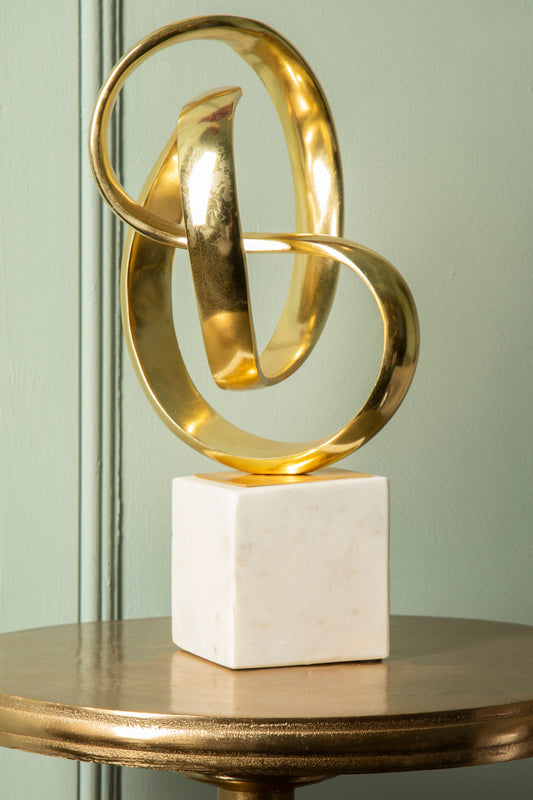 Mirano Gold Finish Knot Sculpture