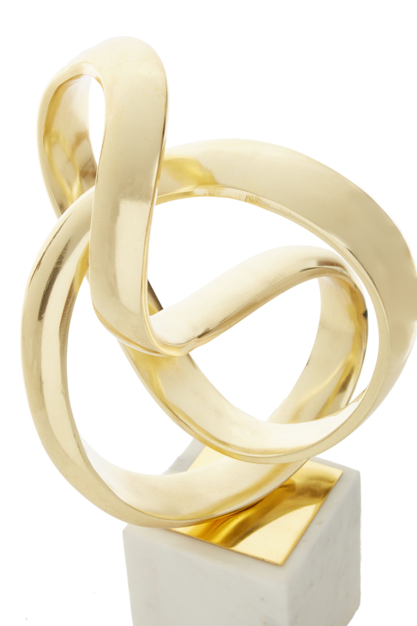 Mirano Gold Finish Knot Sculpture