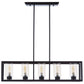 Aliko 5 Bulb Matte Black Ceiling Light