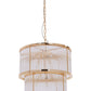 Salasco 2 Tier Gold Finish Glass Chandelier