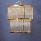 Salasco 2 Tier Gold Finish Glass Chandelier