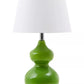 Heidy Light Green Glass Table Lamp with Chrome Base