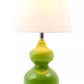 Heidy Light Green Glass Table Lamp with Chrome Base