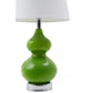 Heidy Light Green Glass Table Lamp with Chrome Base