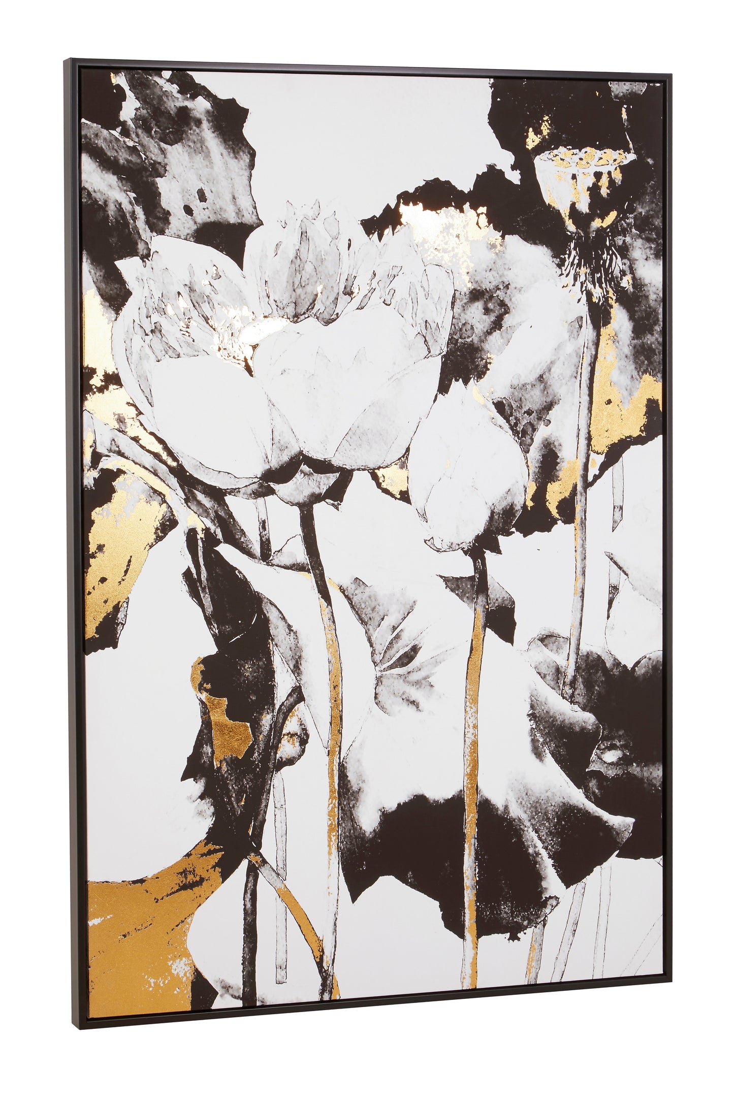 Astratto Metallic Flower Wall Art