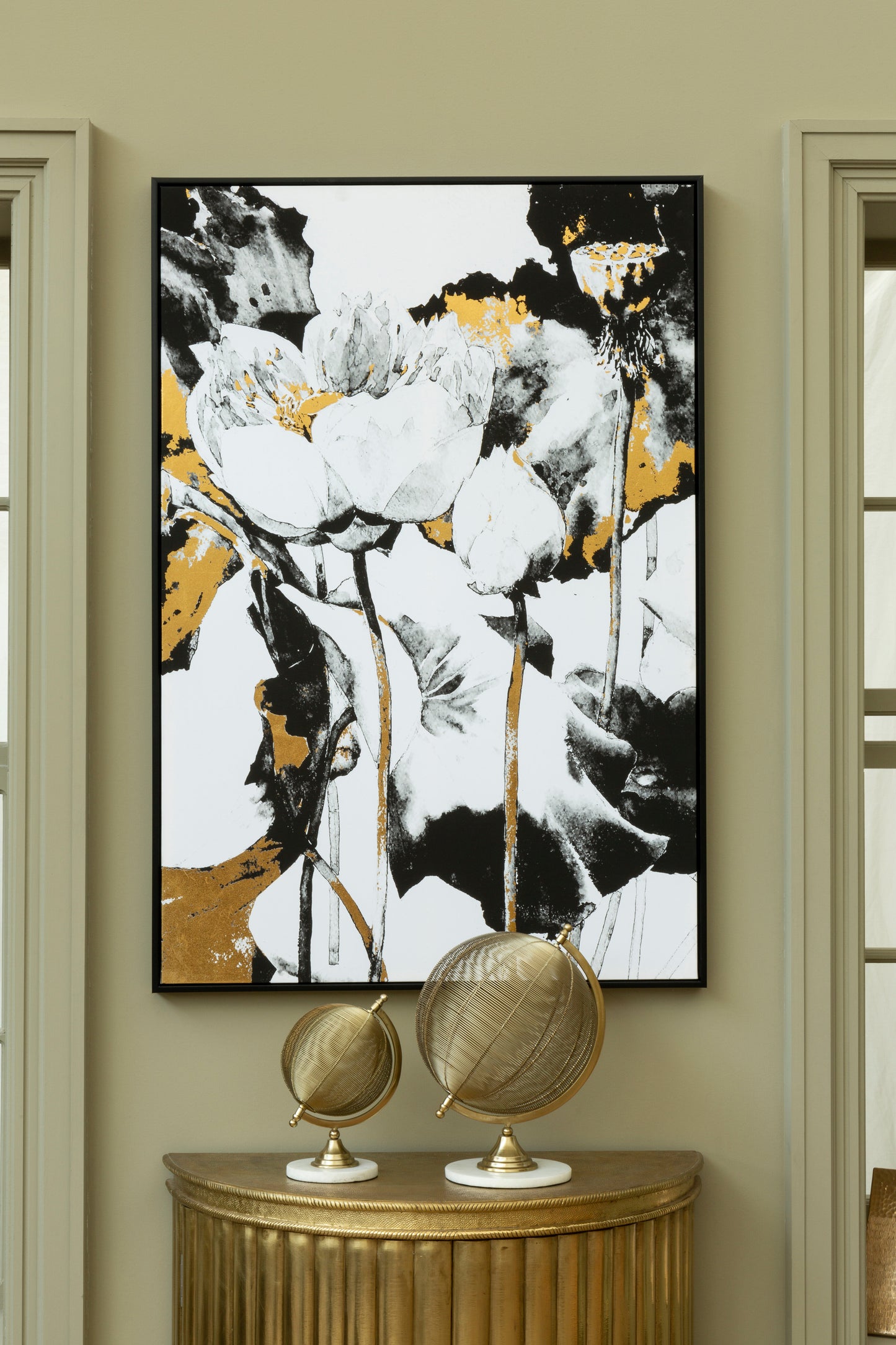 Astratto Metallic Flower Wall Art