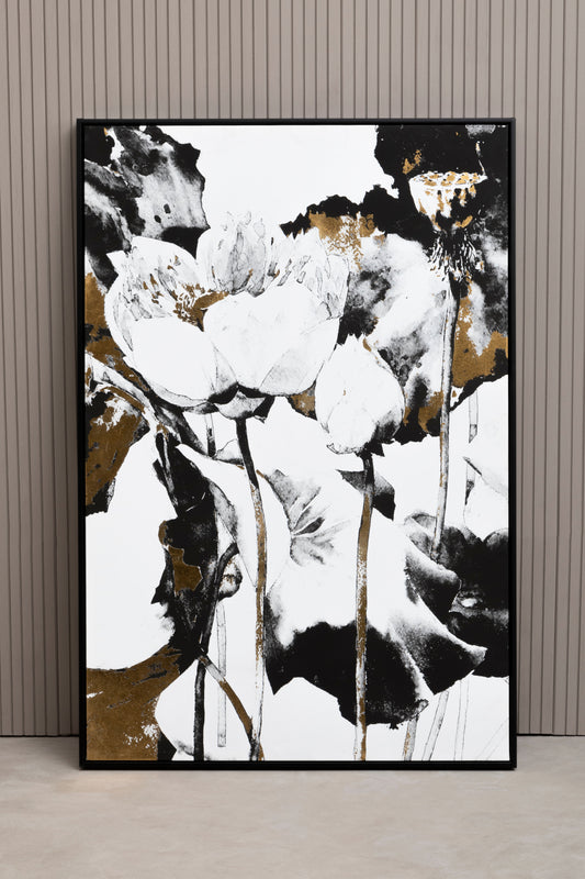 Astratto Metallic Flower Wall Art