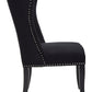 Kensington Townhouse Black Velvet Dining Chair with Dark Legs