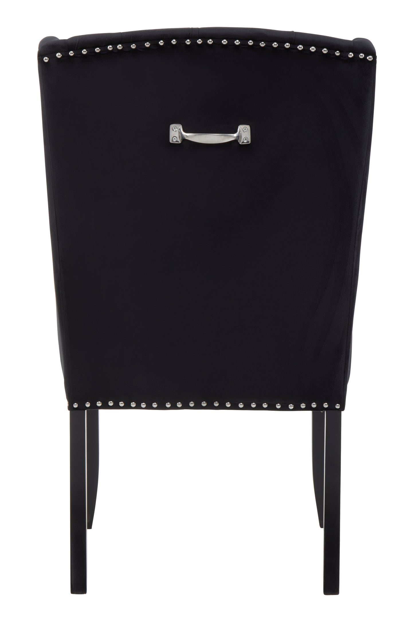 Kensington Townhouse Black Velvet Dining Chair with Dark Legs