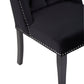 Kensington Townhouse Black Velvet Dining Chair with Dark Legs