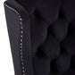 Kensington Townhouse Black Velvet Dining Chair with Dark Legs