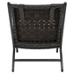 Kendari Black Leather Woven Chair