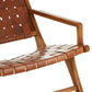 Kendari Teak Wood And Leather Chair