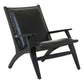 Kendari Chair With Black Plain Cow Leather