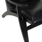 Kendari Chair With Black Plain Cow Leather