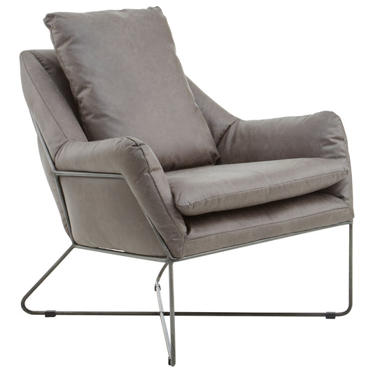 Hugo Grey faux leather Chair