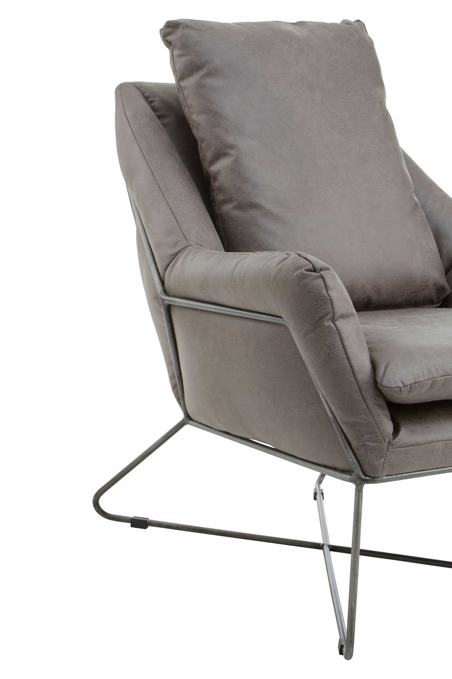 Hugo Grey faux leather Chair