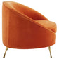 Manhattan Orange Velvet Armchair