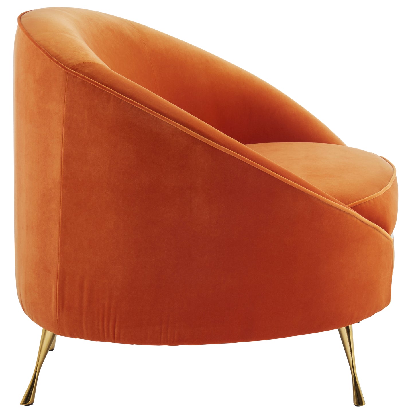 Manhattan Orange Velvet Armchair