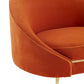 Manhattan Orange Velvet Armchair