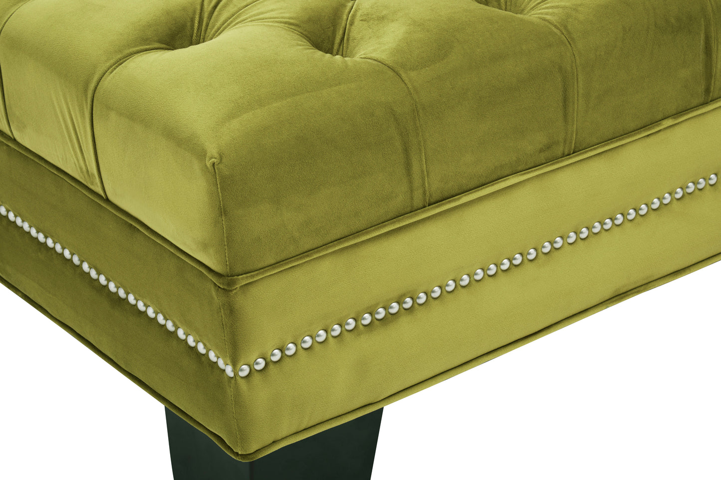 Sofia Moss Velvet Footstool