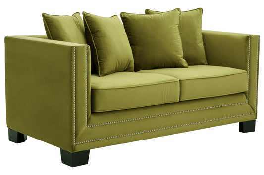 Sofia 2 Seat Moss Velvet Sofa